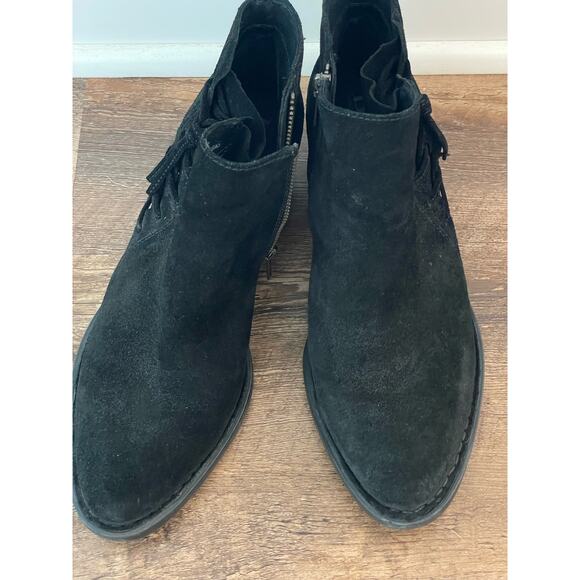 BORN Women's Bessie Bootie Black Suede 8.5M moto boho - Picture 1 of 10